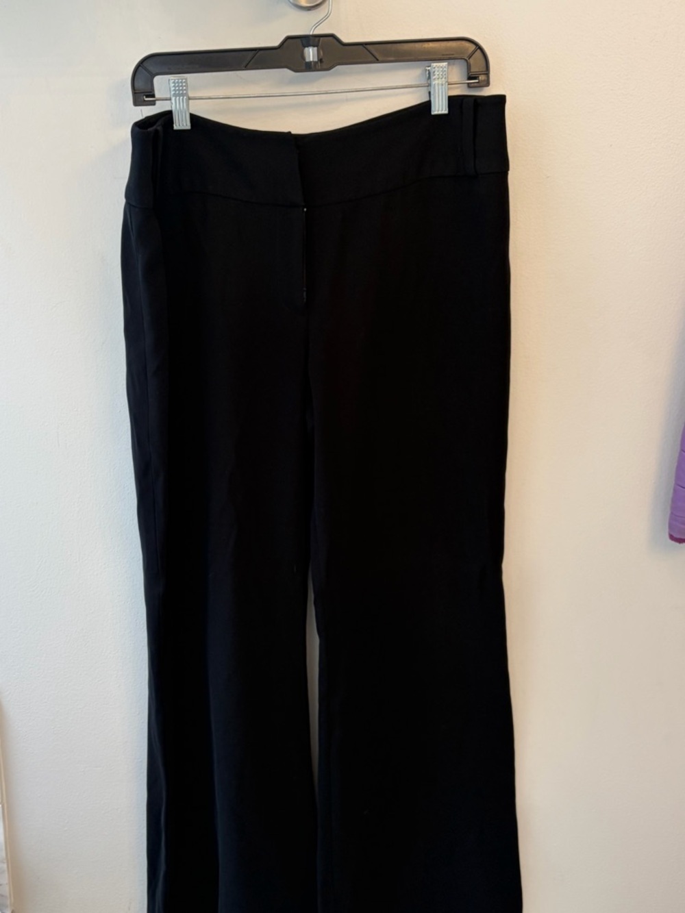 French Connection Black Wide-Leg Highrise flowy size 10 pants casual business